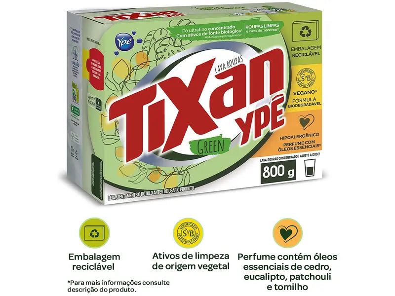 Kit Ypê Green – Sabão em Pó 1,6kg + Detergente Líquido 500ml