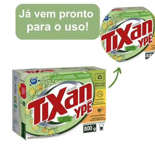 Kit Ypê Green – Sabão em Pó 1,6kg + Detergente Líquido 500ml
