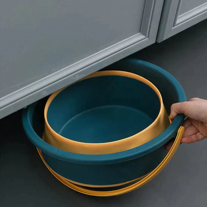 Balde de Silicone Para Limpeza Retrátil Dobrável | FlexiBucket™