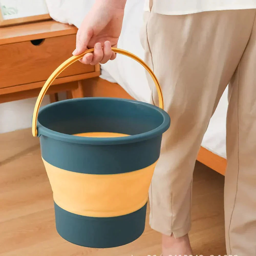 Balde de Silicone Para Limpeza Retrátil Dobrável |  FlexiBucket™